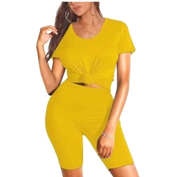 Super cute plus size 2pc biker and crew tee set sz 1x - Picture 4 of 4